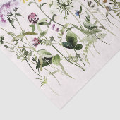 Waterverf Kleurrijke Wildflower Garden Tissuepapier (Detail)