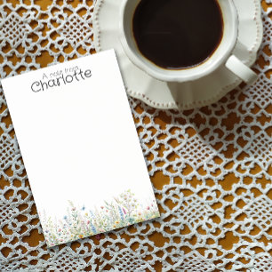 Waterverf kleurrijke wildflower naam post-it® notes