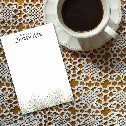 Waterverf kleurrijke wildflower naam post-it® notes