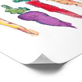 Waterverf kleurrijke wortelen poster (Hoek)