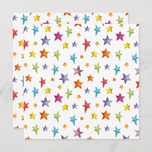 Waterverf kleursterren werpen kussen (Voorkant / Achterkant)