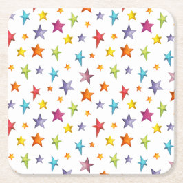 Waterverf kleursterren werpen kussen kartonnen onderzetters