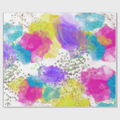 Waterverf kleurstofschilfering cadeaupapier (Vlak)