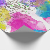 Waterverf kleurstofschilfering cadeaupapier (Hoek)