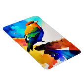 Waterverf kleurvogel magneet (Rechterzijde)