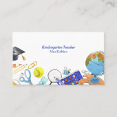 Waterverf kleuterleidster visitekaartje (Voorkant)