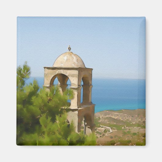 Waterverf klokkentoren magneet (Voorkant)