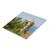 Waterverf klokkentoren tegeltje (Zijkant)