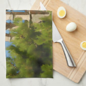 Waterverf klokkentoren theedoek (Quarter Fold)