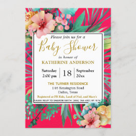 WATERVERF KLOOF EN KORTE Baby shower Kaart