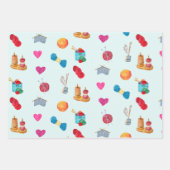 Waterverf Knitting Yarn en Accessoires Inpakpapier Vel (Voorkant 2)