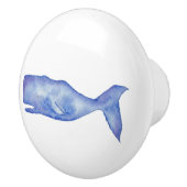 Waterverf Knob Whale beroemd gemaakt door Charlott Keramische Knop (Rechts)