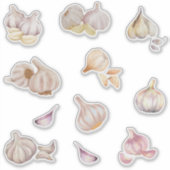 Waterverf Knoflook Sticker (Voorkant)