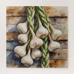 Waterverf Knoflook Vlecht Rustiek Legpuzzel
