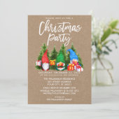 Waterverf Knomes kerstfeest Kraft Kaart (Staand voorkant)