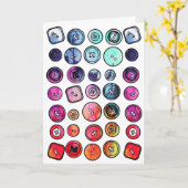 Waterverf Knopen Naaien Kaart (Gele Bloem)