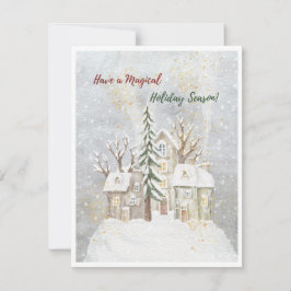 Waterverf knuffel magisch feestdagenkaart