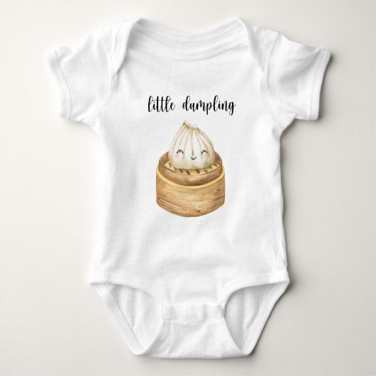 Waterverf knuffelig klein dumplingtje romper (Voorkant)