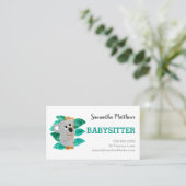 Waterverf Koala Babysitter - Kinderzorgleverancier Visitekaartje (Staand voorkant)