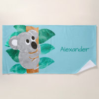 Waterverf Koala Beer Kinder Aangepersonaliseerde S
