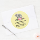 Waterverf Koala Beren Cute Ma & Baby Business Ronde Sticker (Envelop)
