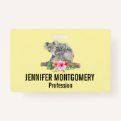 Waterverf Koala Beren Cute Mama & Baby Badge (Achterkant)