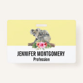 Waterverf Koala Beren Cute Mama & Baby Badge (Achterkant)