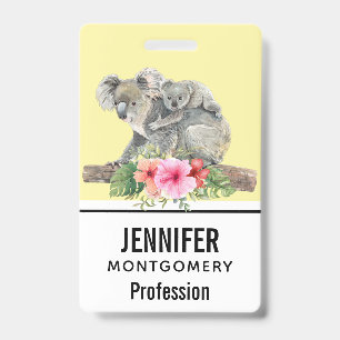 Waterverf Koala Beren Cute Mama & Baby Badge