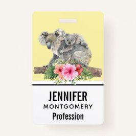 Waterverf Koala Beren Cute Mama & Baby Badge
