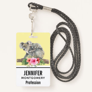 Waterverf Koala Beren Cute Mama & Baby Badge