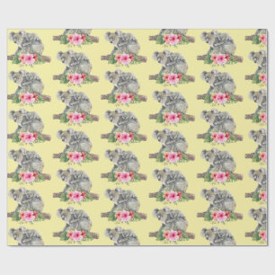 Waterverf Koala Beren Cute Mama & Baby Cadeaupapier