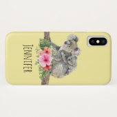 Waterverf Koala Beren Cute Mama & Baby Case-Mate iPhone Case (Achterkant (horizontaal))
