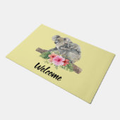 Waterverf Koala Beren Cute Mama & Baby Deurmat (Schuin)