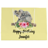 Waterverf Koala Beren Cute Mama & Baby Groot Cadeauzakje (Achterkant)