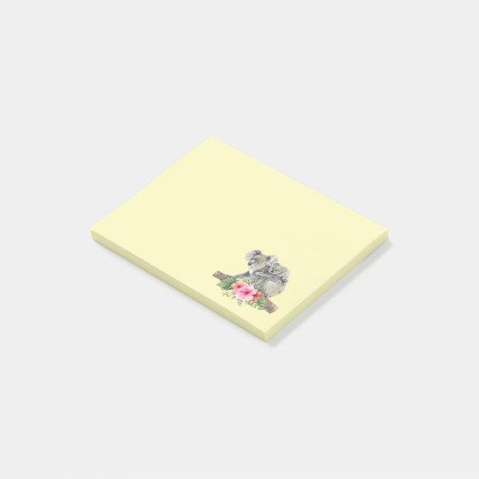 Waterverf Koala Beren Cute Mama & Baby Post-it® Notes (Schuin)