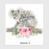 Waterverf Koala Beren Cute Mama & Baby Sticker (Vel)