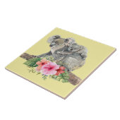 Waterverf Koala Beren Cute Mama & Baby Tegeltje (Zijkant)