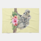 Waterverf Koala Beren Cute Mama & Baby Theedoek (Horizontaal)