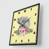 Waterverf Koala Beren Cute Mama & Baby Vierkante Klok (Hoek)