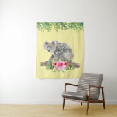 Waterverf Koala Beren Cute Mama & Baby Wandkleed (In situ)