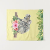 Waterverf Koala Beren Cute Mama & Baby Wandkleed (Voorkant (horizontaal))