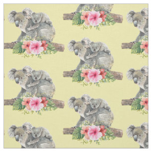 Waterverf Koala Beren kletsen mama en Baby Patroon Stof