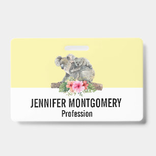 Waterverf Koala Beren Schattige Moeder & Baby Badge