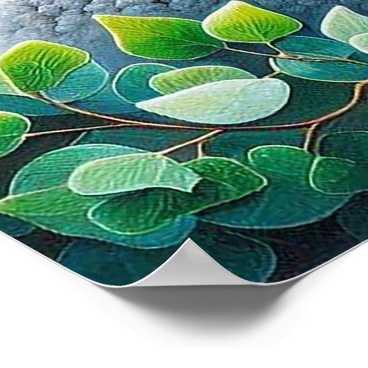 Waterverf Koala en Baby Joey in een boomschilderij Poster (Hoek)