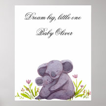 Waterverf Koala Familie Kraamkamer Poster Direct D