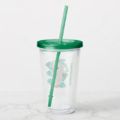 Waterverf Koala Kinder Persoonlijke Stomme Groen Acryl Drinkbeker (Achterkant)