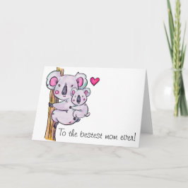 Waterverf Koalas Moederdag Kaart