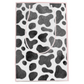 Waterverf Koe Afdruk Roze Middelgrote Gift Bag Medium Cadeauzakje (Voorkant)