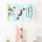 Waterverf Koe Baby shower Boerderij Baby shower Spandoek (Insitu)