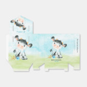 Waterverf Koe Baby shower Boerderij Bedankdoosjes (Uitgevouwen)